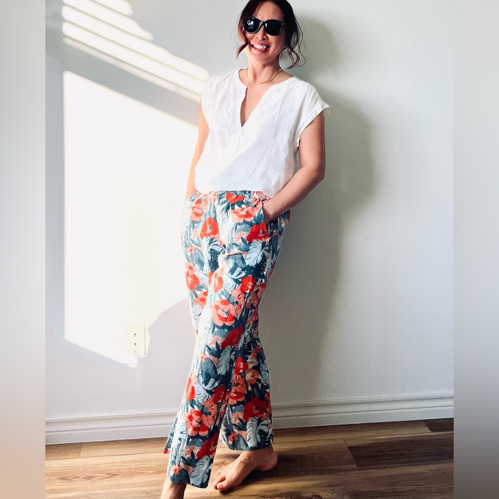 C&C California Linen Floral Pants